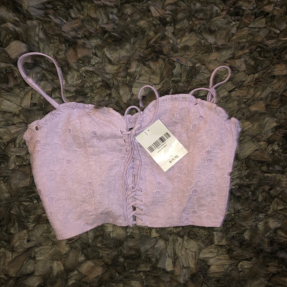 New lavender crop top